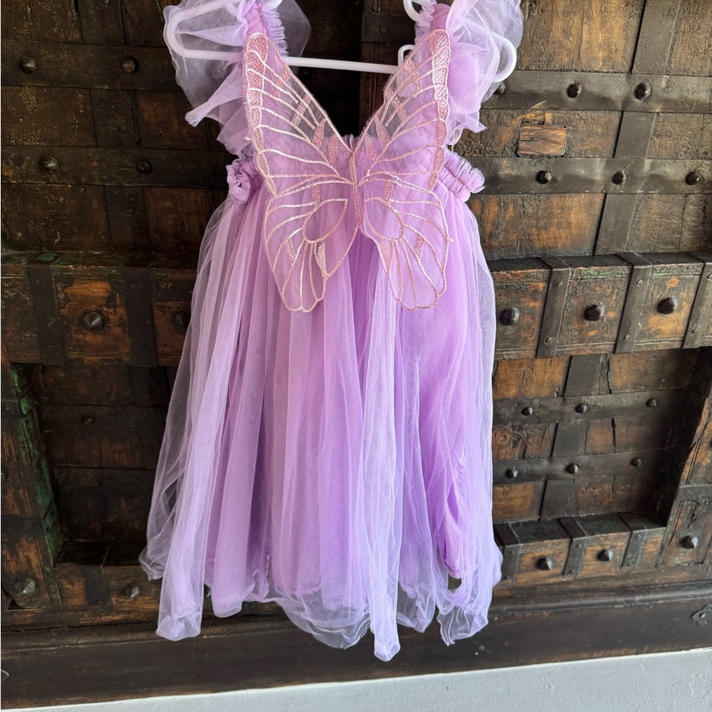 Lola + The Boys Lavender Butterfly Dress
